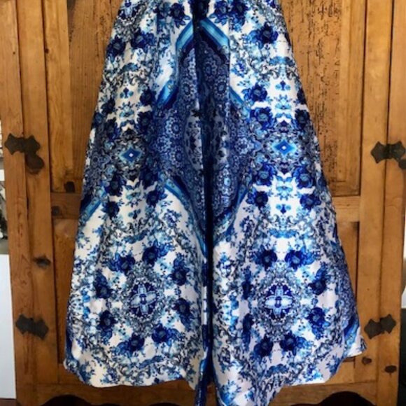 NWT Speechless Prom Formal Chinoiserie Blue White Floral Dress Sz 7 Homecoming - Picture 3 of 16